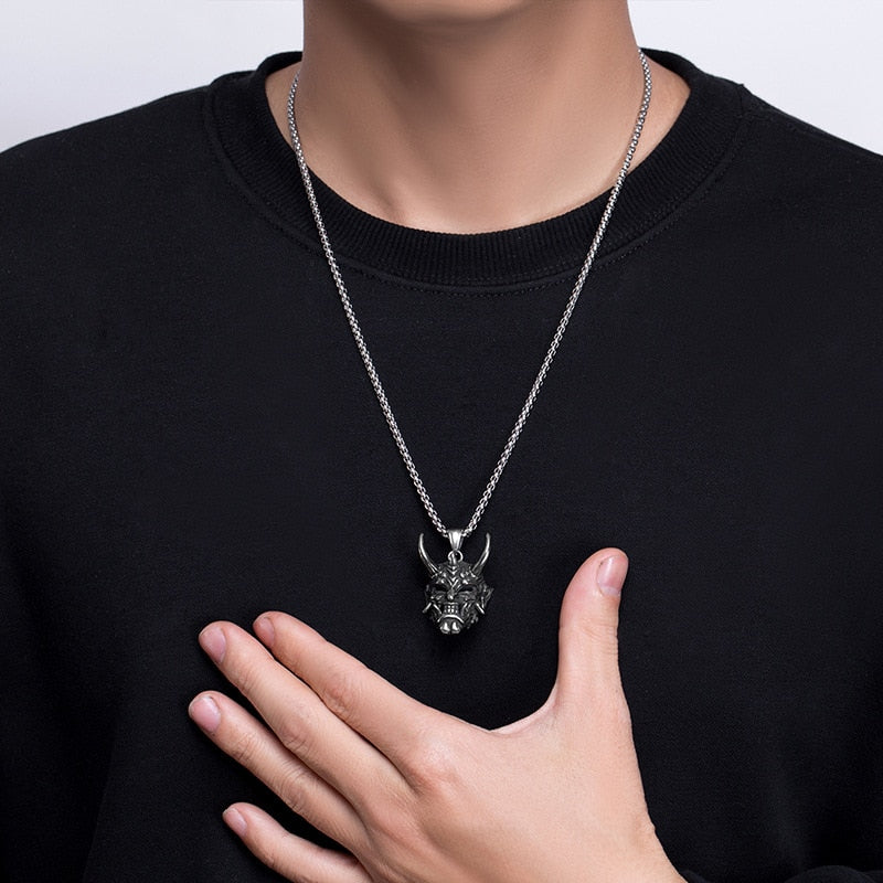 Ninja Samurai Ghost Skull Mask Necklace Secondary image