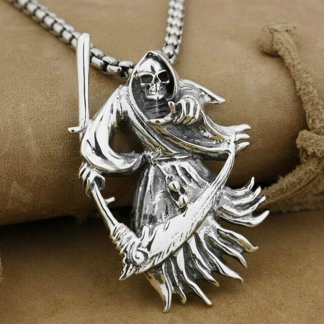 Gothic Vintage Stainless Steel Grim Reaper Death Scythe