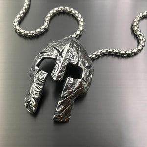 Vintage Viking Warrior Mask Helmet Necklace