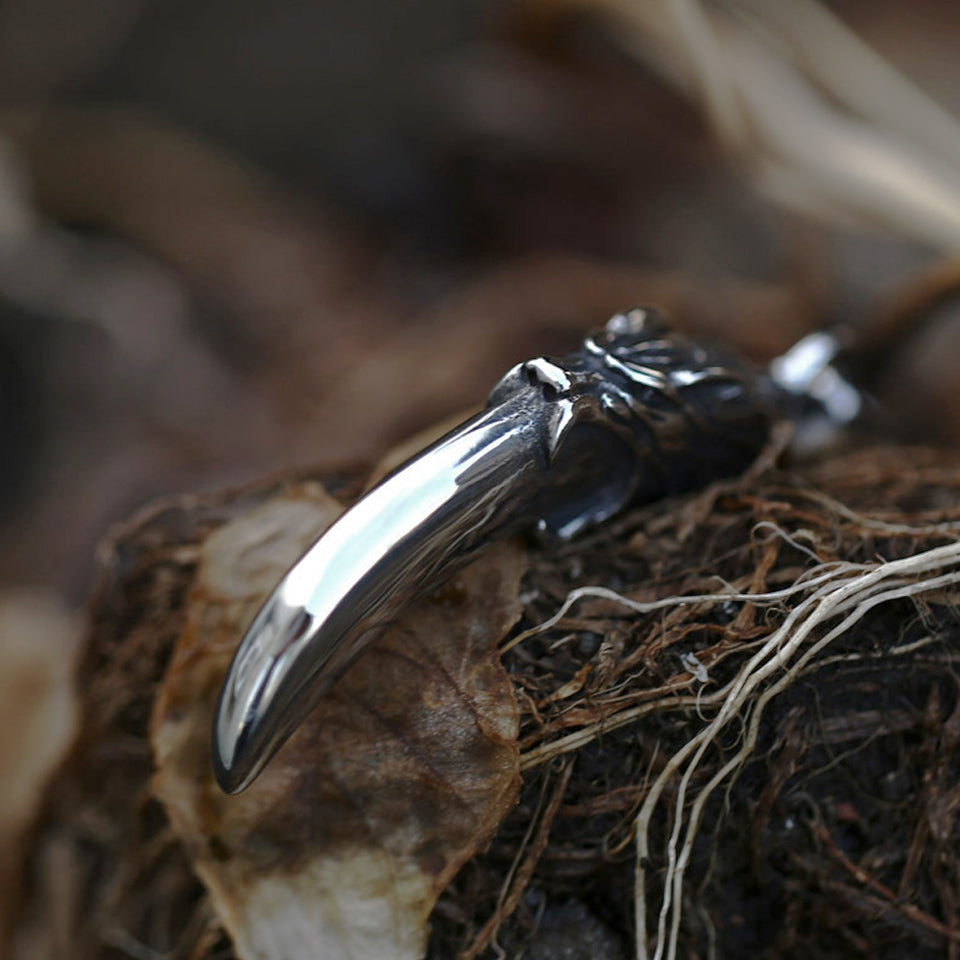 Viking Stainless Steel Wolf Fang Tooth Necklace