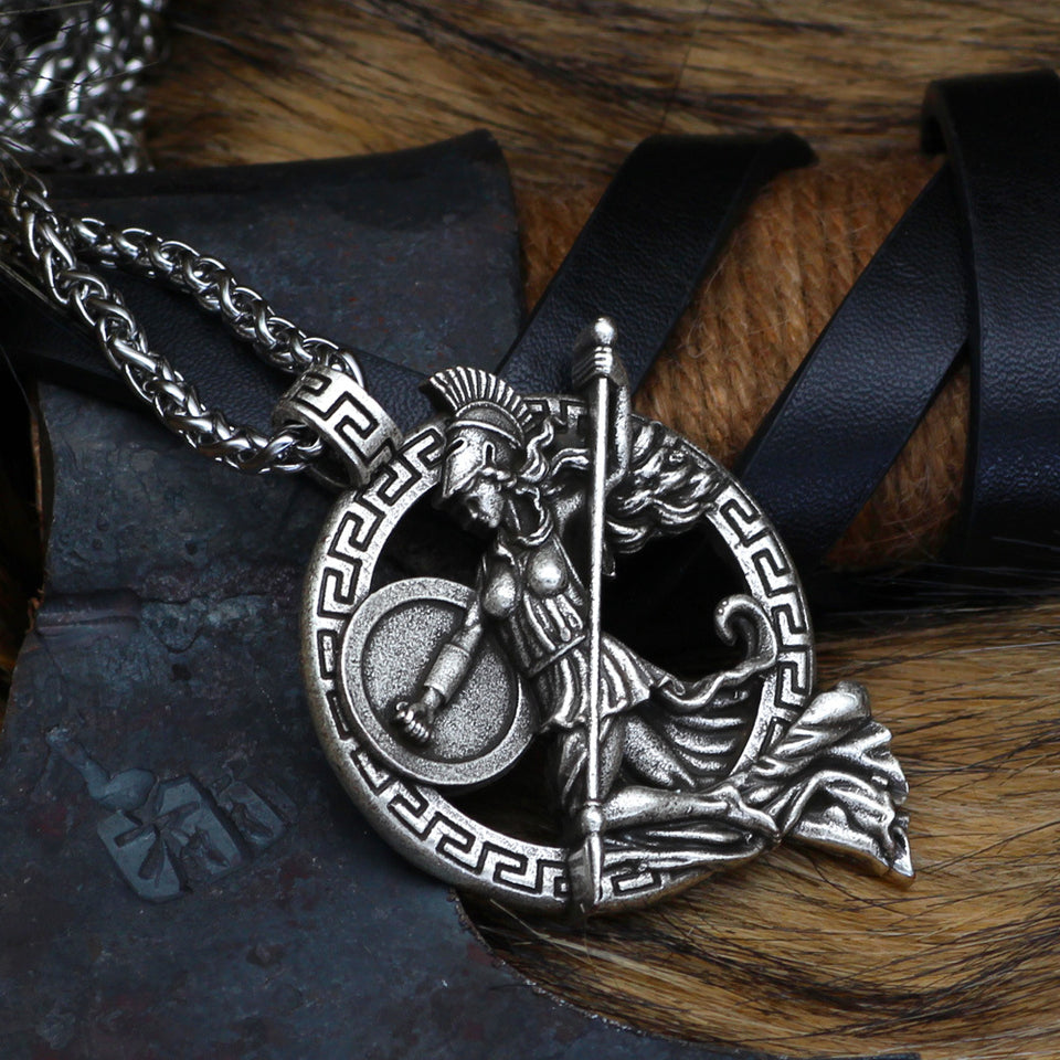 Vintage Roman Greek Warrior Necklace