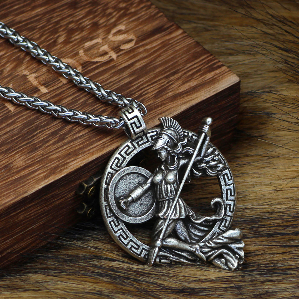 Vintage Roman Greek Warrior Necklace