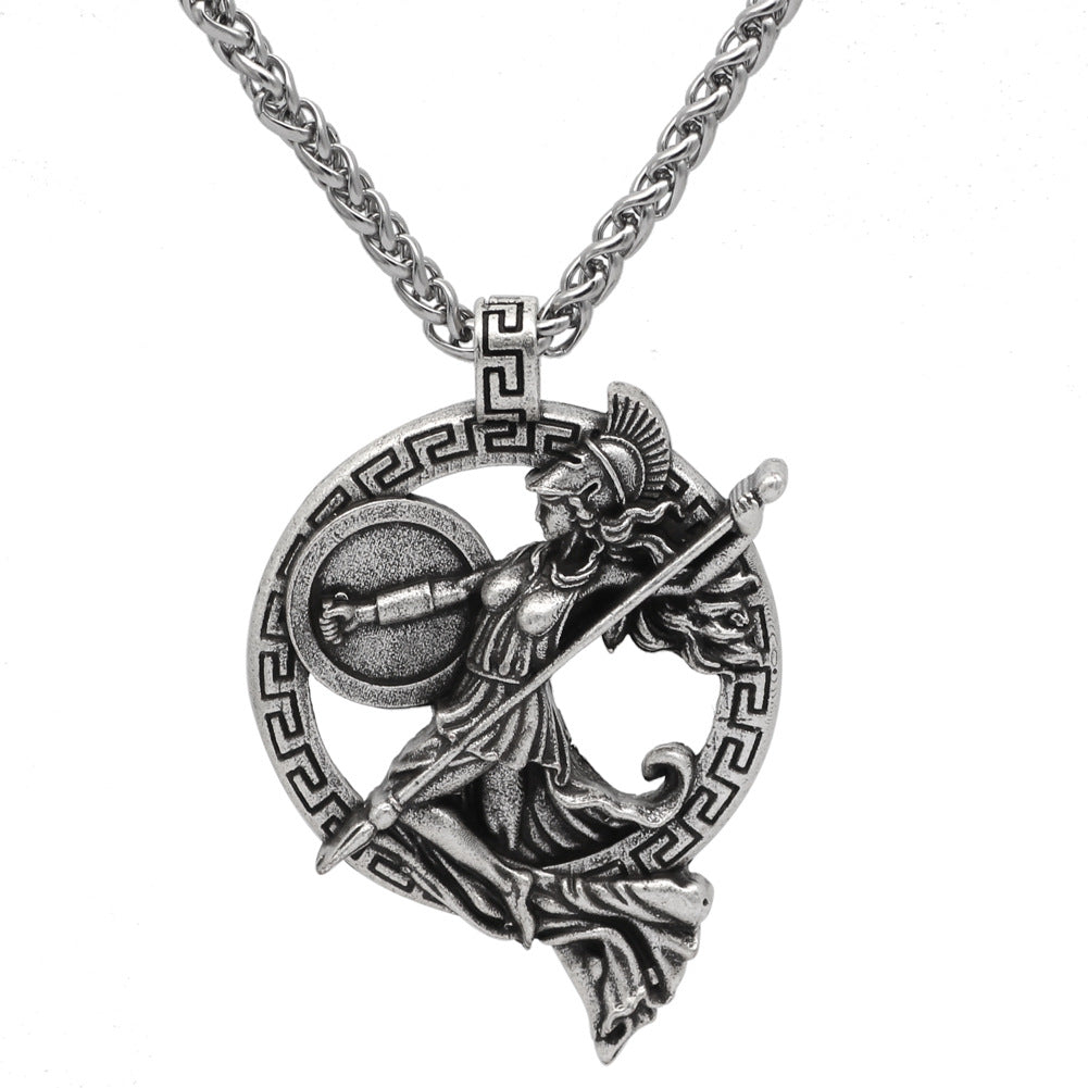 Vintage Roman Greek Warrior Necklace