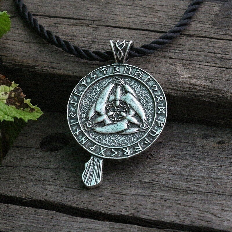 Viking Crow Raven Pendant Necklace Secondary image
