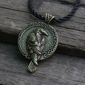 Viking Crow Raven Pendant Necklace Viking Crow Raven Pendant Necklace