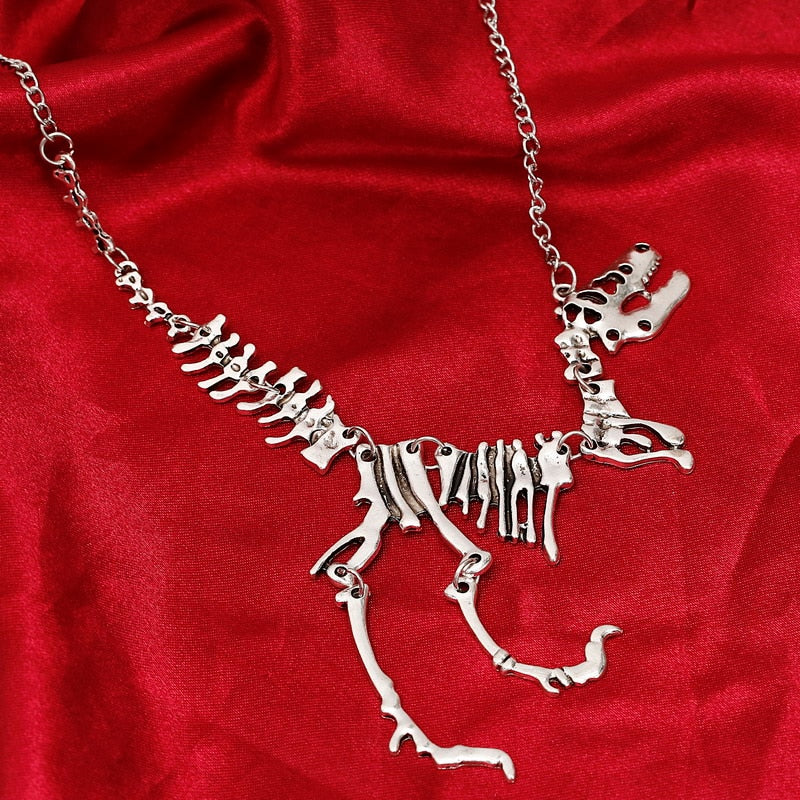 dinosaur necklace t rex necklace dinosaur skeleton necklace