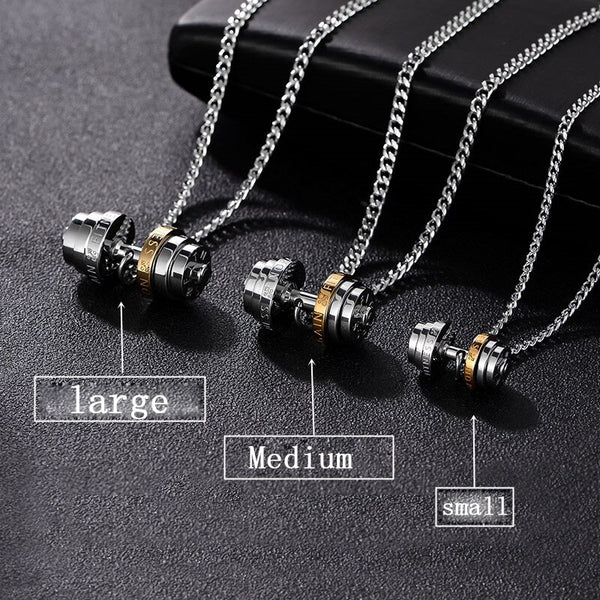 Barbell Necklace | Gym Fitness Dumbbell Necklace