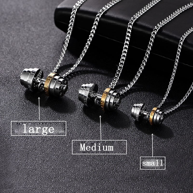 Barbell Necklace | Gym Fitness Dumbbell Necklace