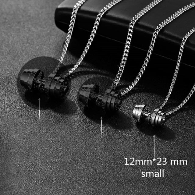Barbell Necklace | Gym Fitness Dumbbell Necklace