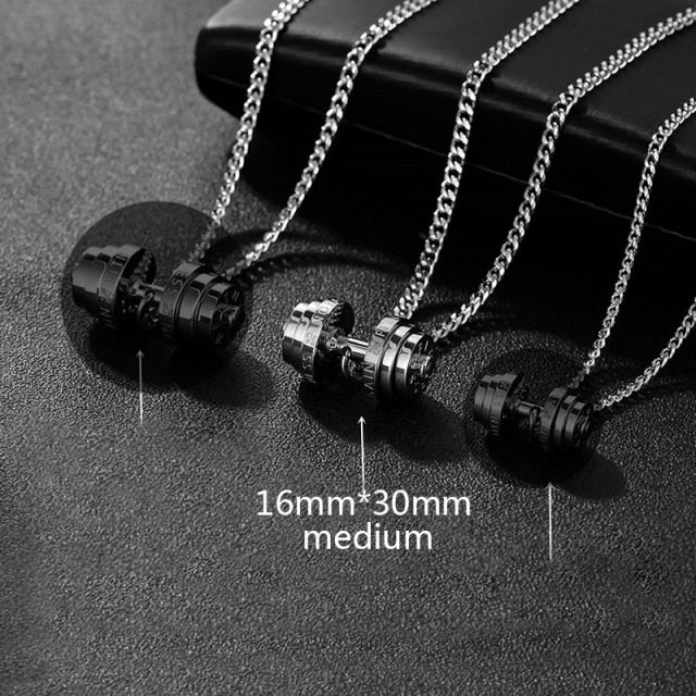Barbell Necklace | Gym Fitness Dumbbell Necklace