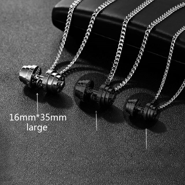 Barbell Necklace | Gym Fitness Dumbbell Necklace