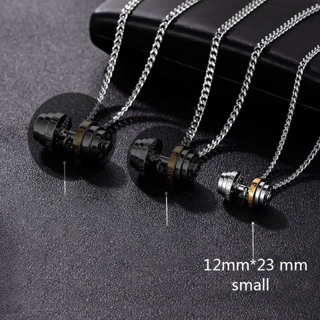Barbell Necklace | Gym Fitness Dumbbell Necklace