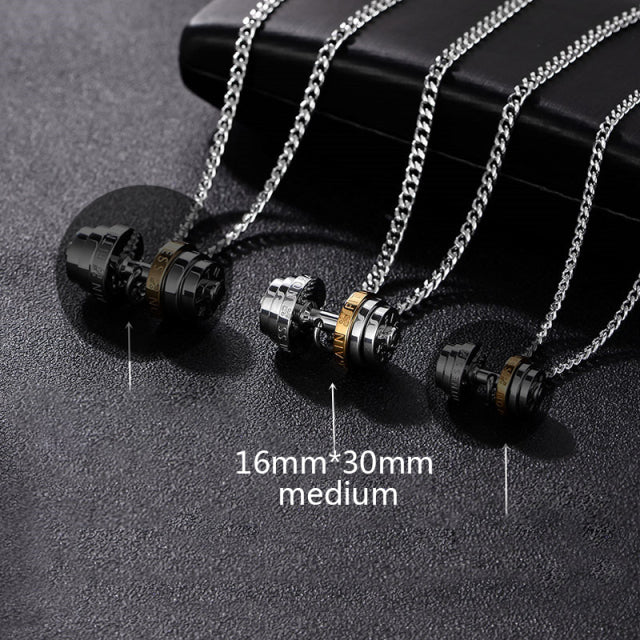 Barbell Necklace | Gym Fitness Dumbbell Necklace