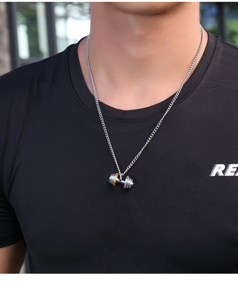 Barbell Necklace | Gym Fitness Dumbbell Necklace