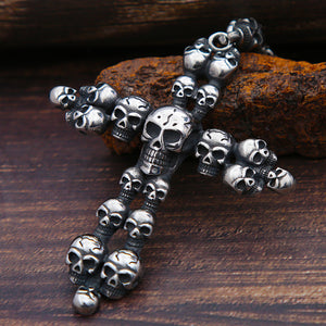 Gothic Cross Skull Pendant Necklace Gothic Cross Skull Pendant Necklace