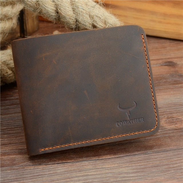 Crazy Horse Leather Mens Wallet