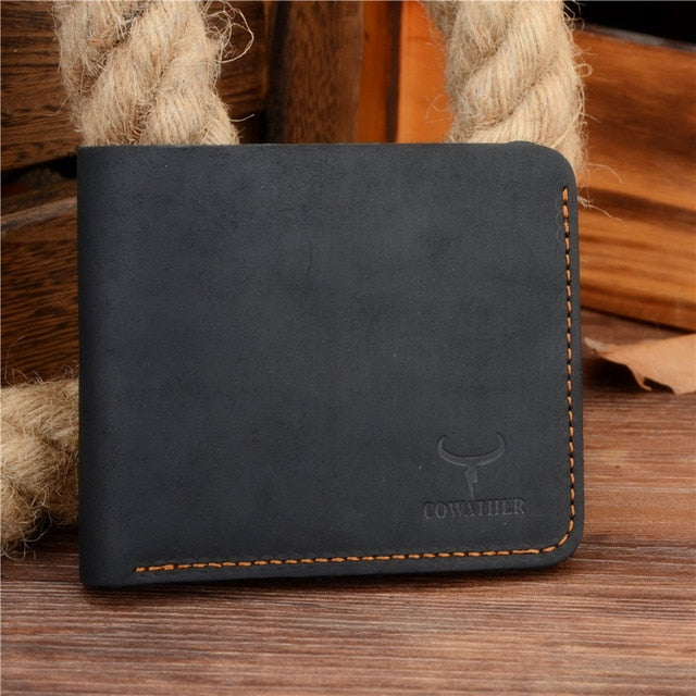 Crazy Horse Leather Mens Wallet