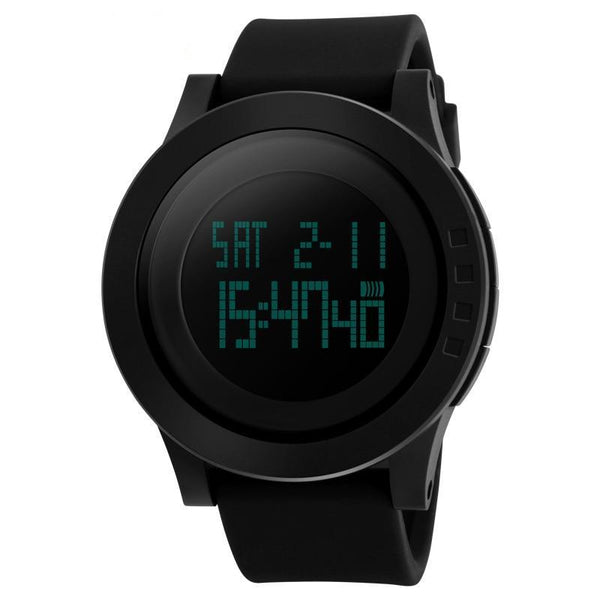 Large Blackout Mens Waterproof Watch