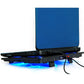 Adjustable 5 Fan Laptop Cooler Cooling Stand Pad Blue LED With USB Port For 10 inch - 17 inch Laptops