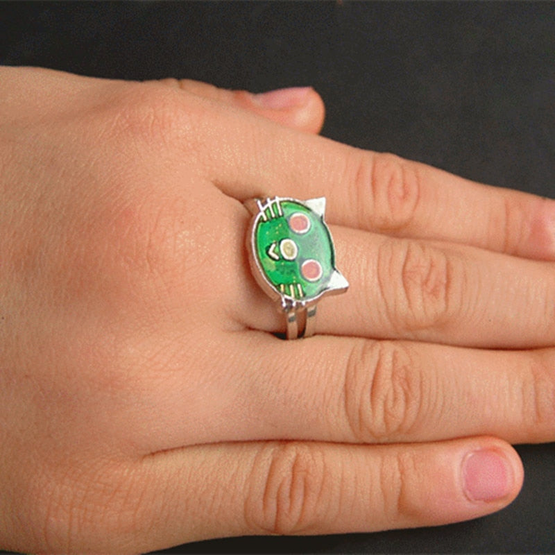 cat ring, silver cat ring, kitty ring Main image