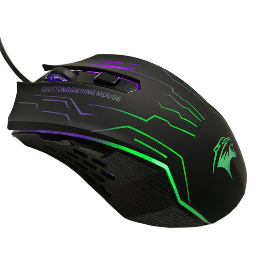 FORKA Silent Click USB Wired Gaming Mouse 6 Buttons 3200DPI Main image