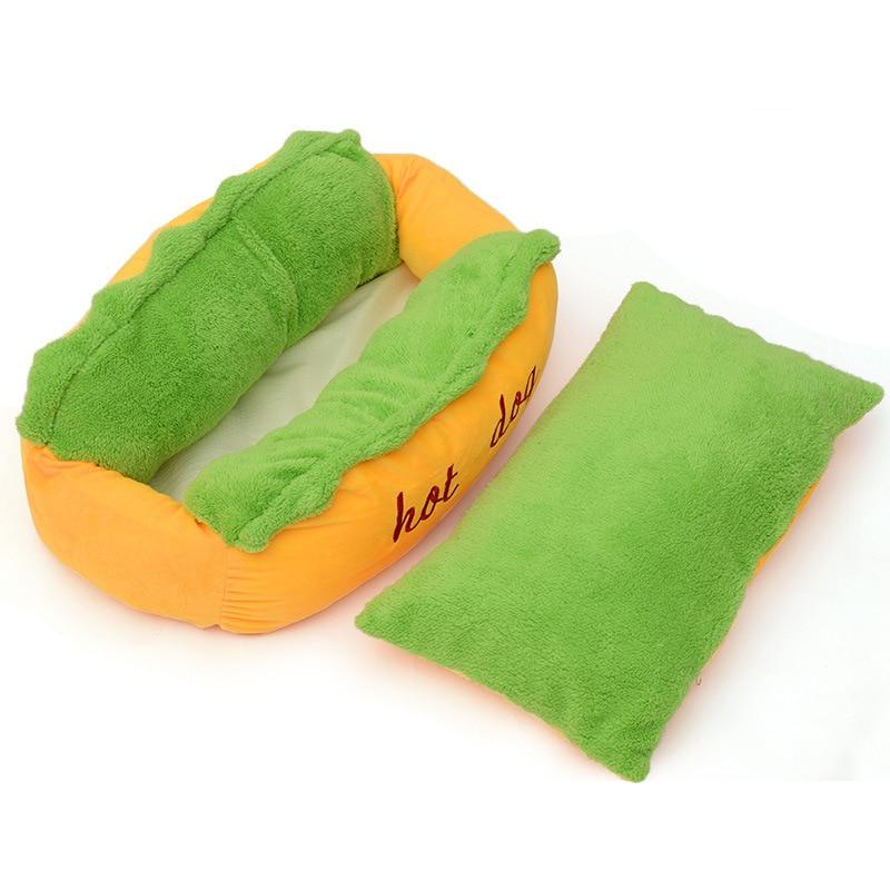 hot dog bed, hot dog dog bed, hot dog sofa, hot dog pet bed, hot dog bun dog bed