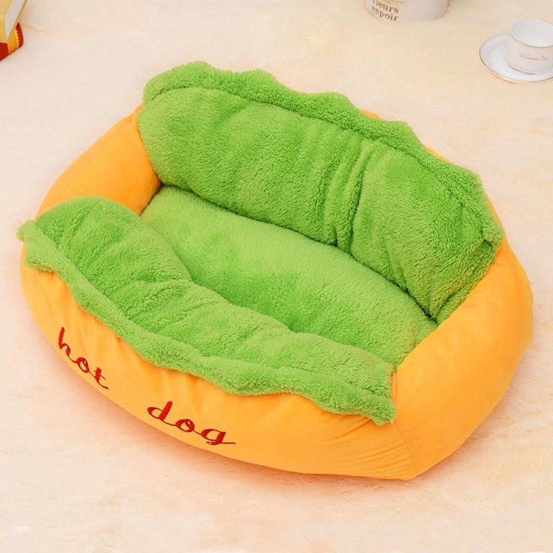 hot dog bed, hot dog dog bed, hot dog sofa, hot dog pet bed, hot dog bun dog bed