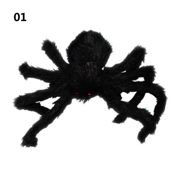Halloween Horrible Big Black Furry Spider Trick Or Treat Halloween Decoration