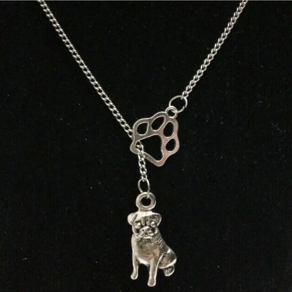 Pug & Paw Necklace Main image