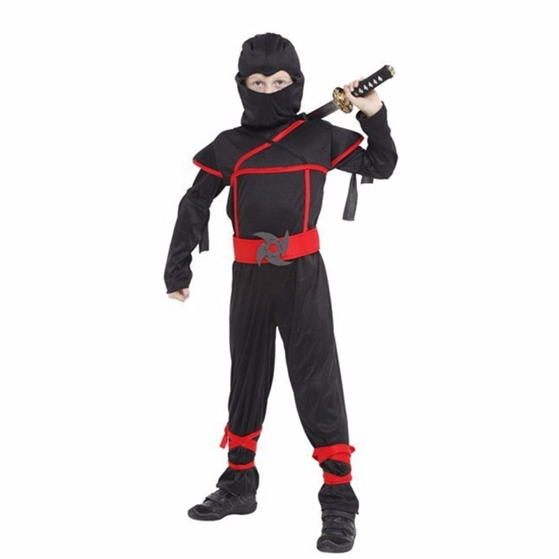 Black Ninja Warrior Kids Costume Main image