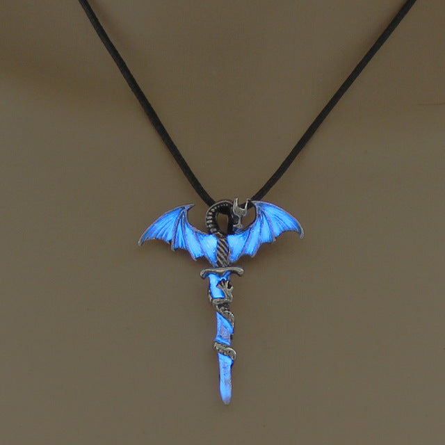 Glow In The Dark Dragon Sword Necklace Secondary image