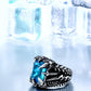 Dragon Claw Ring With Red/Blue/Black Stone