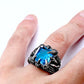 Dragon Claw Ring With Red/Blue/Black Stone