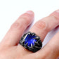 Dragon Claw Ring With Red/Blue/Black Stone