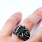 Dragon Claw Ring With Red/Blue/Black Stone
