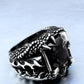 Dragon Claw Ring With Red/Blue/Black Stone