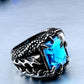 Dragon Claw Ring With Red/Blue/Black Stone
