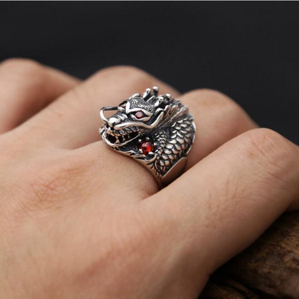 Dragon King Zircon Eyes - Genuine 925 Sterling Silver