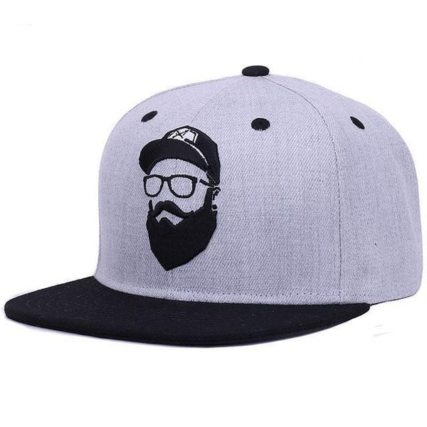 Original Grey Vintage Embroidery Character Snapback Cap