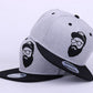 Original Grey Vintage Embroidery Character Snapback Cap