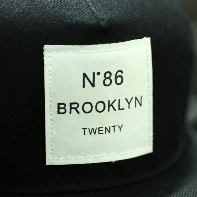 BROOKLYN Letters Solid Color Patch Snapback Hat