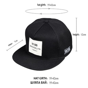BROOKLYN Letters Solid Color Patch Snapback Hat BROOKLYN Letters Solid Color Patch Snapback Hat