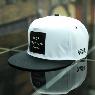 BROOKLYN Letters Solid Color Patch Snapback Hat