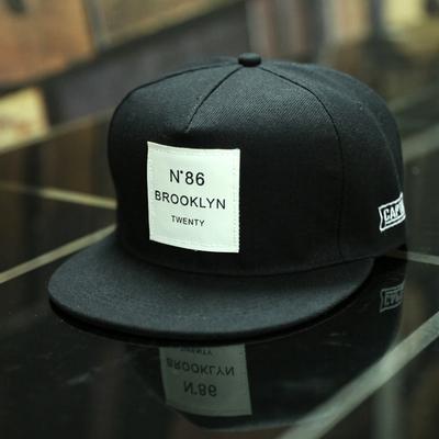 BROOKLYN Letters Solid Color Patch Snapback Hat