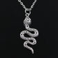 Silver Snake Pendant Necklace