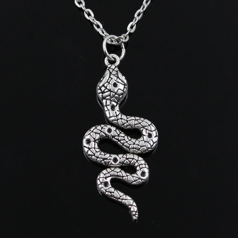 Silver Snake Pendant Necklace Main image