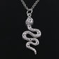 Silver Snake Pendant Necklace