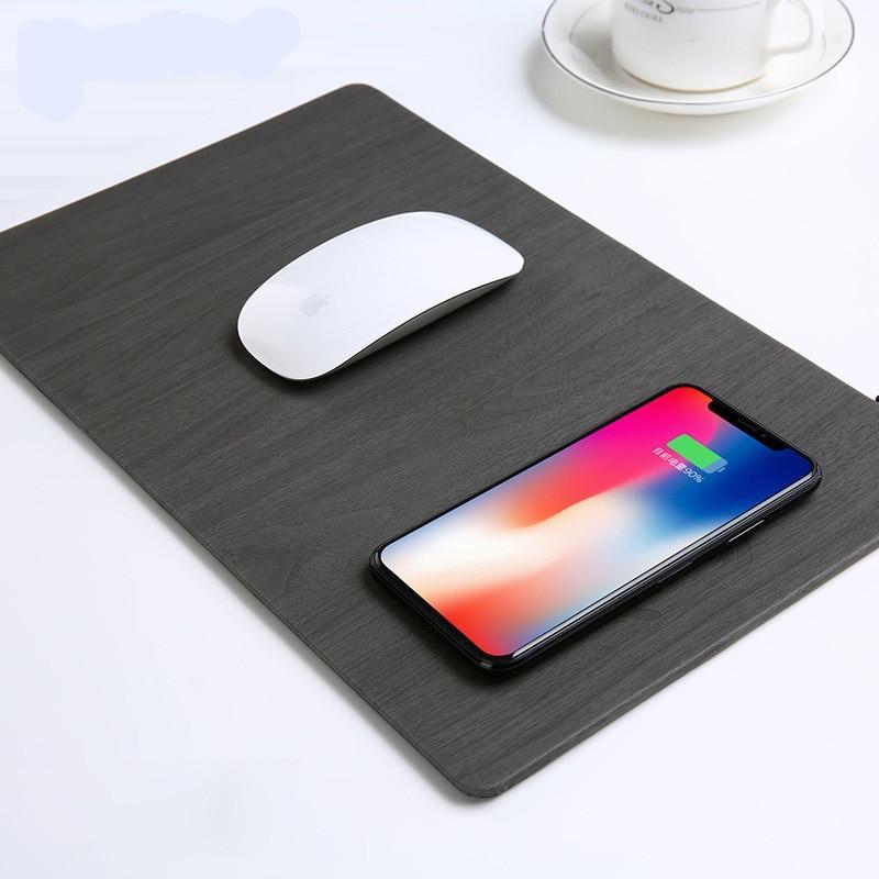 Wood Grain Wireless Charging Mousepad Main image