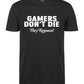 Gamers Don't Die They Respawn Video Game T-Shirt