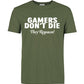 Gamers Don't Die They Respawn Video Game T-Shirt